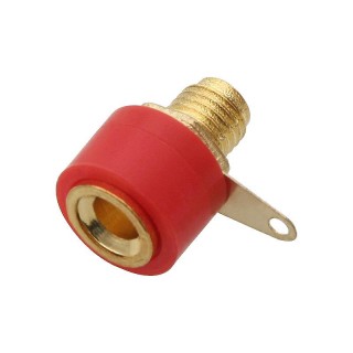 Liittimet // Different Audio, Video, Data connection plug and sockets // 9721#                Gniazdo banan złote małe czerwone
