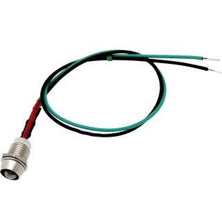 Elektromateriāli // Izpārdošana // 1423# Dioda led 5mm (zielona 12v) kontrolka z przewodem