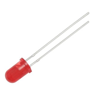 Elektromateriāli // Izpārdošana // 6021#                Dioda led  5mm (czerwona matowa)