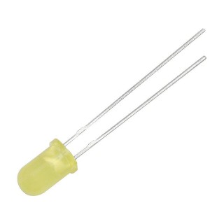 Elektromateriāli // Izpārdošana // 6026#                Dioda led  5mm (żółta matowa)