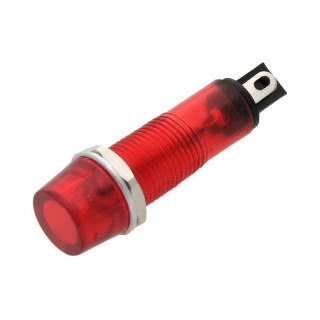 Elektromateriāli // Izpārdošana // 2519# Kontrolka neonowa 6mm (czerwona) 230v