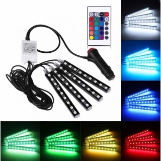 LED-valaistus // Light bulbs for CARS // ZD65A Oświetlenie wnętrza auta rgb4x9led