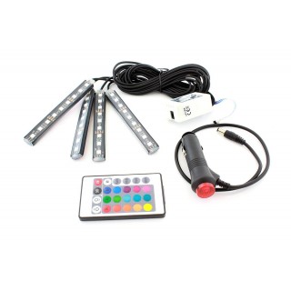 Car and Motorcycle Products, Audio, Navigation, CB Radio // Bulbs and lights for cars // ZD65A Oświetlenie wnętrza auta rgb4x9led