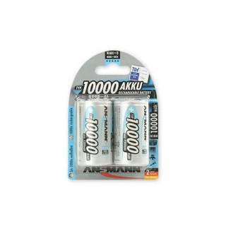Rechargeable batteries R20 (D) 1.2V 10000mAh Ni-Mh ANSMANN 2pcs blister