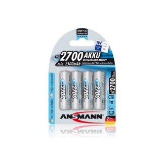 Rechargeable battery R6 (AA) 1.2V 2700mAh Ni-Mh ANSMANN (4vnt blister)