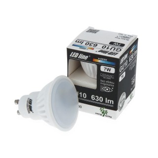 LED spotlight GU10 230V 7W 630lm 120° neutral white, ceramic, LED line