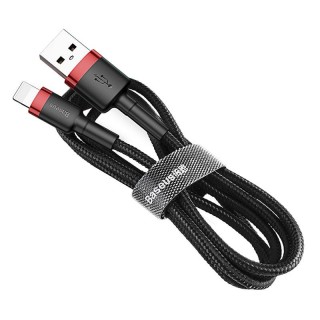 Cable USB A plug - IP Lightning plug 1.0m Cafule red+black BASEUS