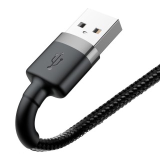 Cable USB A plug - IP Lightning plug 2.0m Cafule grey+black BASEUS
