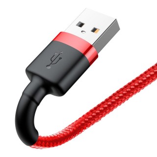 Cable USB A plug - IP Lightning plug 2.0m Cafule red+red BASEUS