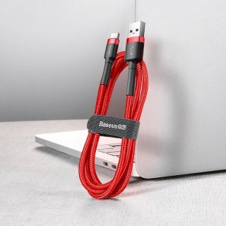 Cable USB A plug - USB C plug 0.5m QC3.0 red+red BASEUS