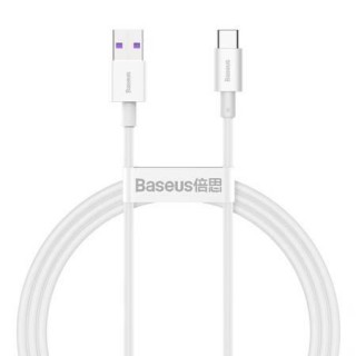 Cable USB A plug - USB C plug 66W 1.0m white (do not compatible with iPhone 15) Superior BASEUS