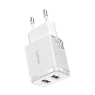Wall Charger 10.5W 2xUSB 2.1A, White