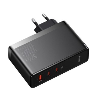 Wall Charger GaN5 Pro 140W USB + 2xUSB-C QC4+ PD3.1 with USB-C 1m Cable, Black
