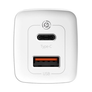 Wall Quick Charger GaN2 Lite 65W USB + USB-C QC4+ PD3.0 SCP FCP AFC, White
