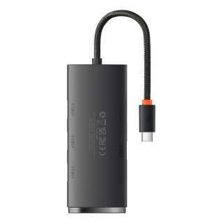 Hub USB-C 4xUSB 3.0 Ports 25cm, Black