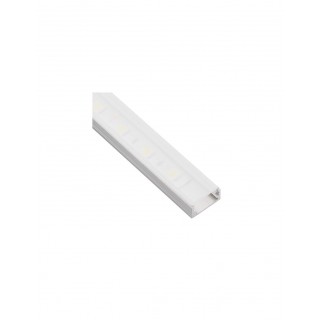 Aluminum profile with white cover for LED strip, anodized, surface LINE XL 3m