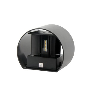 Outdoor wall mounted luminaire LED, 2x3W, 4000K, IP54, black, CILINDER, LED line LITE