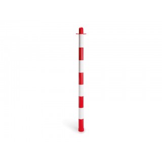 Red/white plastic post without base