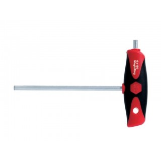 Wiha L-key with T-handle ComfortGrip Hexagon MagicRing® with side drive, matt chrome-plated (26139) 8 x 200 mm