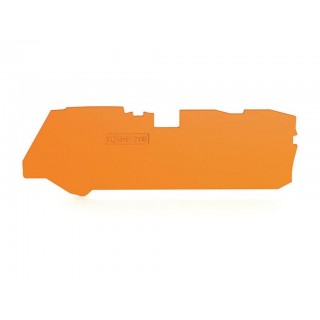 End and intermediate plate 1 mm thick for 3-conductor terminal blocks, orange