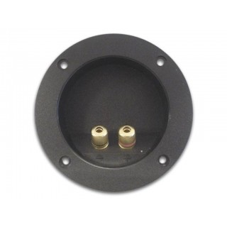 DOUBLE LOUDSPEAKER CONNECTION TERMINAL - ROUND - GOLD