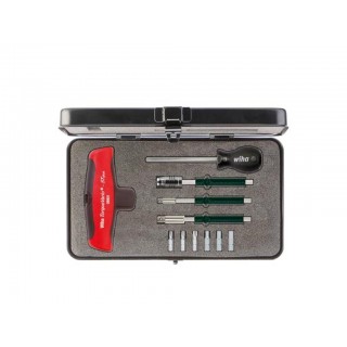 Wiha Torque screwdriver with T-handle set TorqueVario®-S T plus assorted, variably adjustable torque limit, 11-pcs. in box (29234)