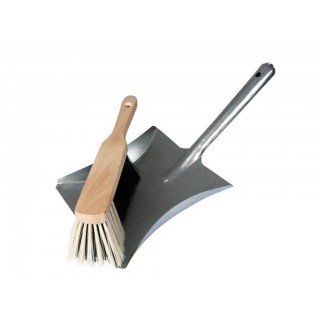 METAL DUST PAN WITH BRUSH