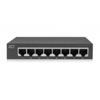 10/100/1000 Mbps networking switch 8 ports - metal design