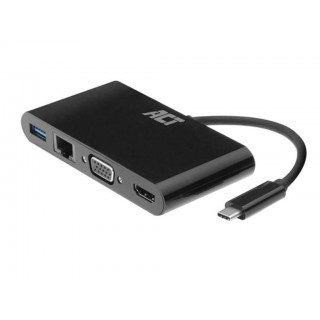 USB-C to docking HDMI / VGA / USB-A / Gigabit Ethernet - 4K @ 30 Hz - 0.15 m