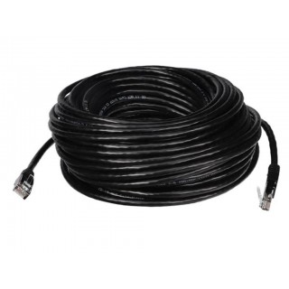 U/UTP CAT6 network patch cable / 20m / black / m-m