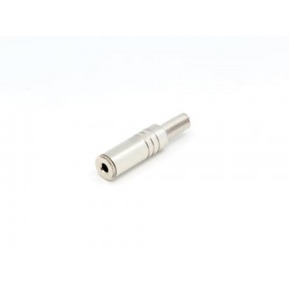 3.5mm FEMALE JACK CONNECTOR - SILVER STEREO