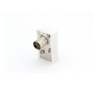 RIGHT-ANGLED TV PLUG 9.5mm/2.3mm - FEMALE - WHITE