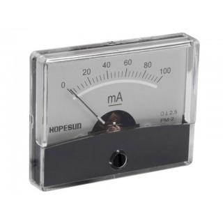 ANALOGUE CURRENT PANEL METER 100mA DC / 60 x 47mm