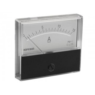 ANALOGUE CURRENT PANEL METER 15A DC / 70 x 60mm