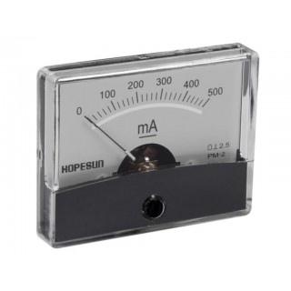 ANALOGUE CURRENT PANEL METER 500mA DC / 60 x 47mm