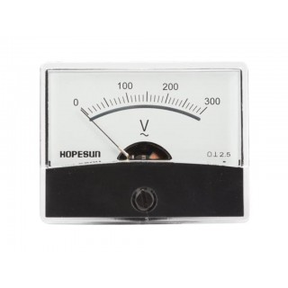 ANALOGUE VOLTAGE PANEL METER 300V AC / 60 x 47mm