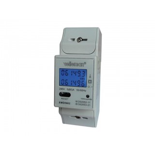SINGLE PHASE - DUAL MODULE DIN RAIL MOUNT kWh METER - FOR PROFESSIONAL USE