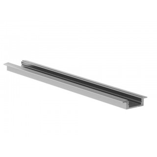 Recessed slimline 7 mm, anodized in silver, aluminium LED profile - 3 meter
