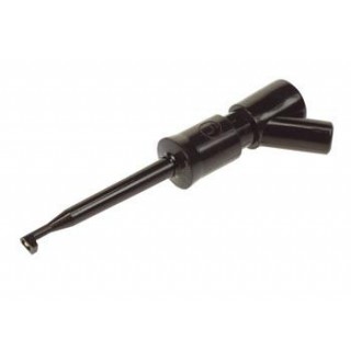 MINIATURE CLAMP-TYPE TEST PROBE WITH 2mm SOCKET CONNECTION (KLEPS2BU) - BLACK