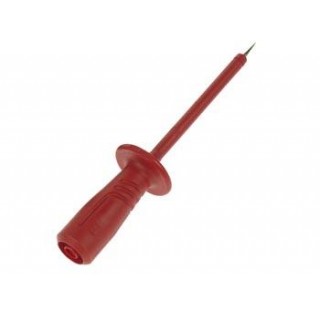 TEST PROBE WITH ELASTIC,SHATTER-PROOF INSULATED SLEEVE, FEMALE SOCKET 4mm safety (PRUEF2600 RED)