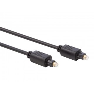 OPTICAL CABLE - TOSLINK PLUG TO TOSLINK PLUG / BASIC / 2.50 m / M-M / GOLD PLATED