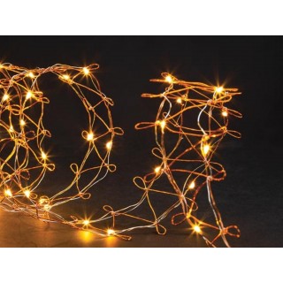 MIRA LED - 8 x 300 cm - 80 arizona white lamps - copper wire - 3 V