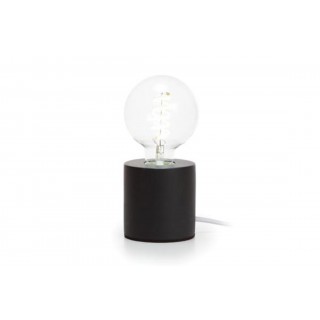 LAMP BASE - decorative lamp base - black - cylinder