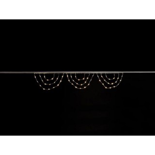Moonlight LED - 2 x 0.3 m -  warm white lamps - transparent wire - 31 V