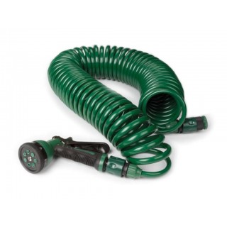 SPIRAL GARDEN HOSE WITH NOZZLE - 15 m