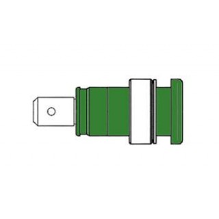 BUILT-IN SAFETY SOCKET 4mm, CONTACT PROTECTED / GREEN (SEB 2620-F6,3)