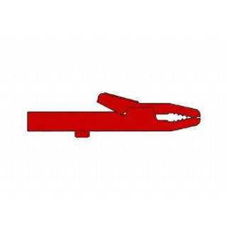 INSULATED CROCODILE CLIPS 4mm 25A / RED (AK 25)