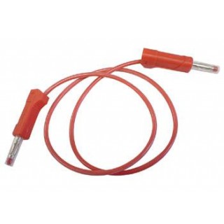 CABLE WITH BANANA PLUGS / RED 50 cm