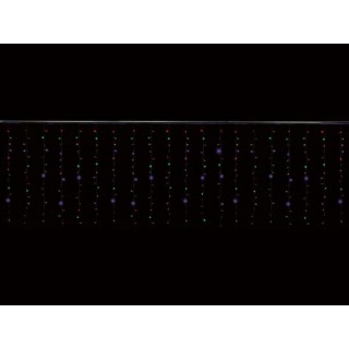 Cascade Light LED  - 4 x 1.3 m - 300 multicolour lamps - transparent wire - 24 V