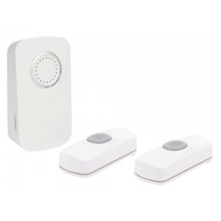 WIRELESS BATTERY OPERATED DOOR BELL KIT WITH 2 PUSH BUTTONS